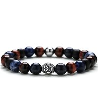 Bracelet Gerba in Semiprecious stones RED BLUE 260 - RED BLUE 260
